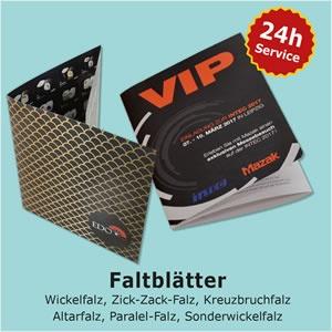 Faltblaetter Wickelfalz Zick Zack Falz bei  Esslingen (Neckar)